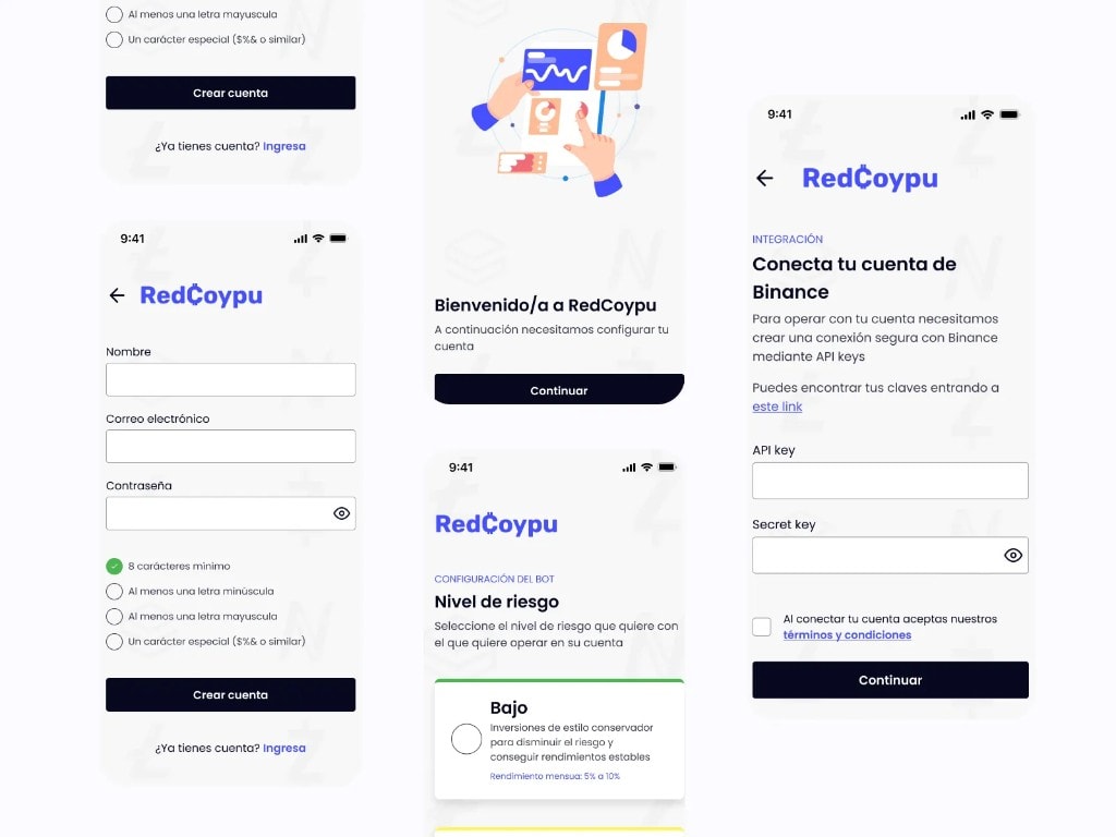 RedCoypu, trading bot onboarding and configuration